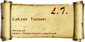 Latzer Tuzson névjegykártya